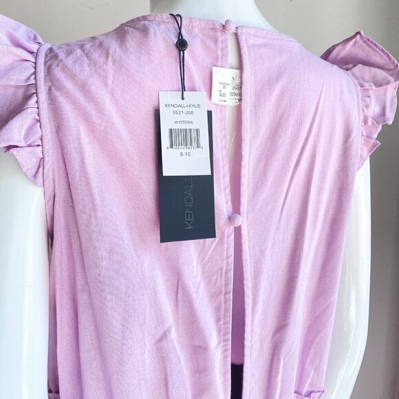 NWT Kendall And Kylie Lavender Tiered Sleveless Boho Maxi Dress 8/10 - Picture 6 of 7